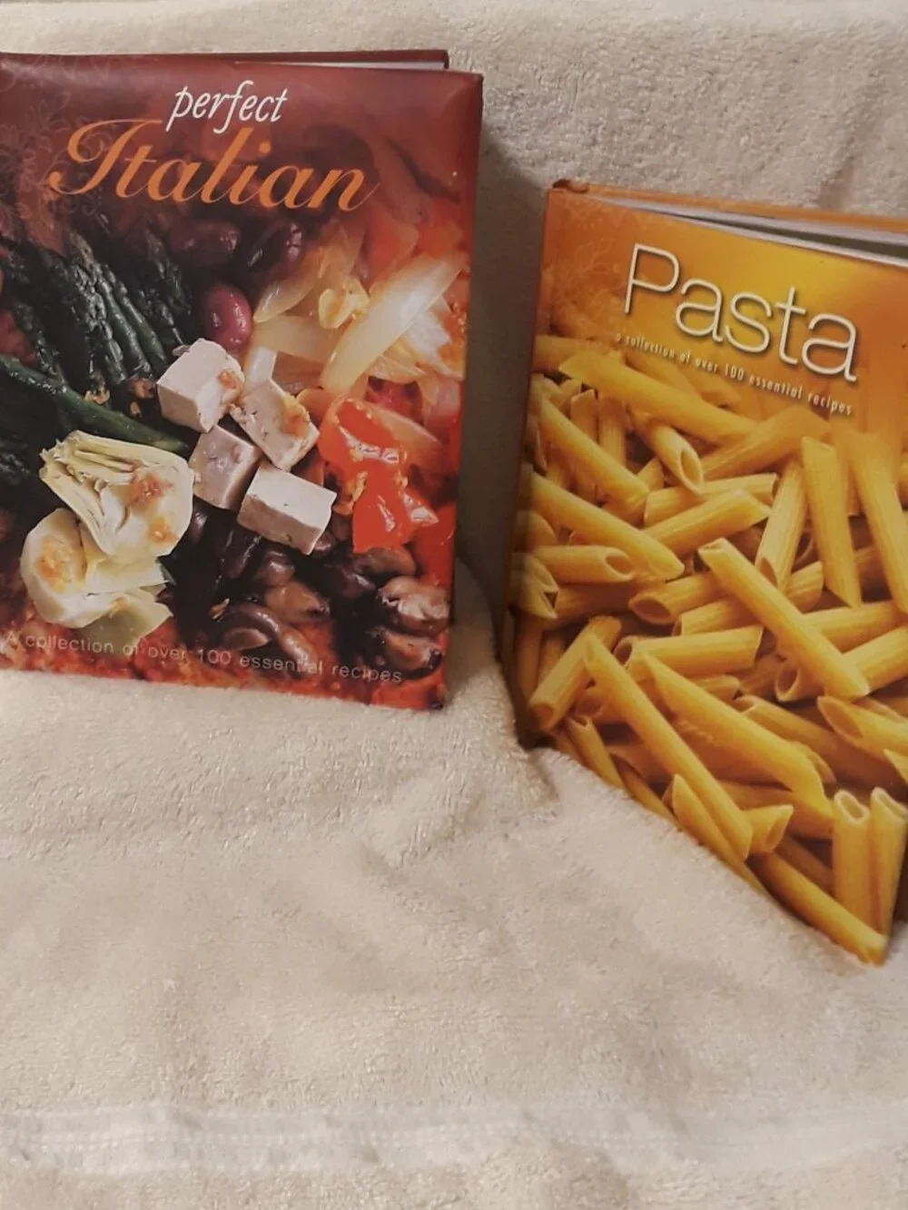 2 Italian Cookbooks Bundle: Pasta & Perfect Italian - Padded Hardcovers Paragon